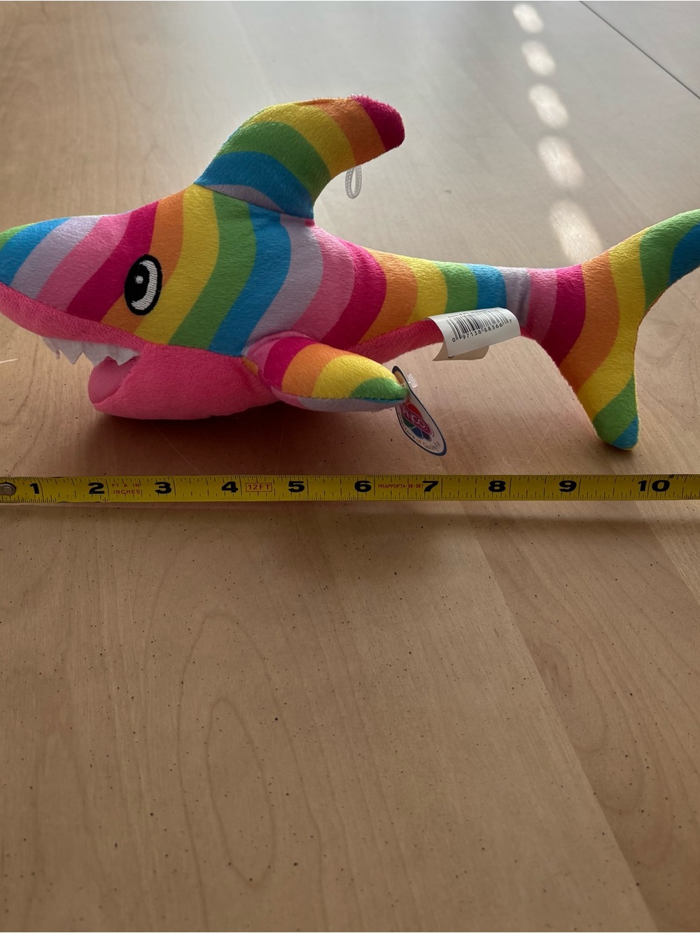 NANCO Rainbow Shark Plushie. Brand New. 11 Inches. Great Gift. Fast Shipping - Picture 12 of 12